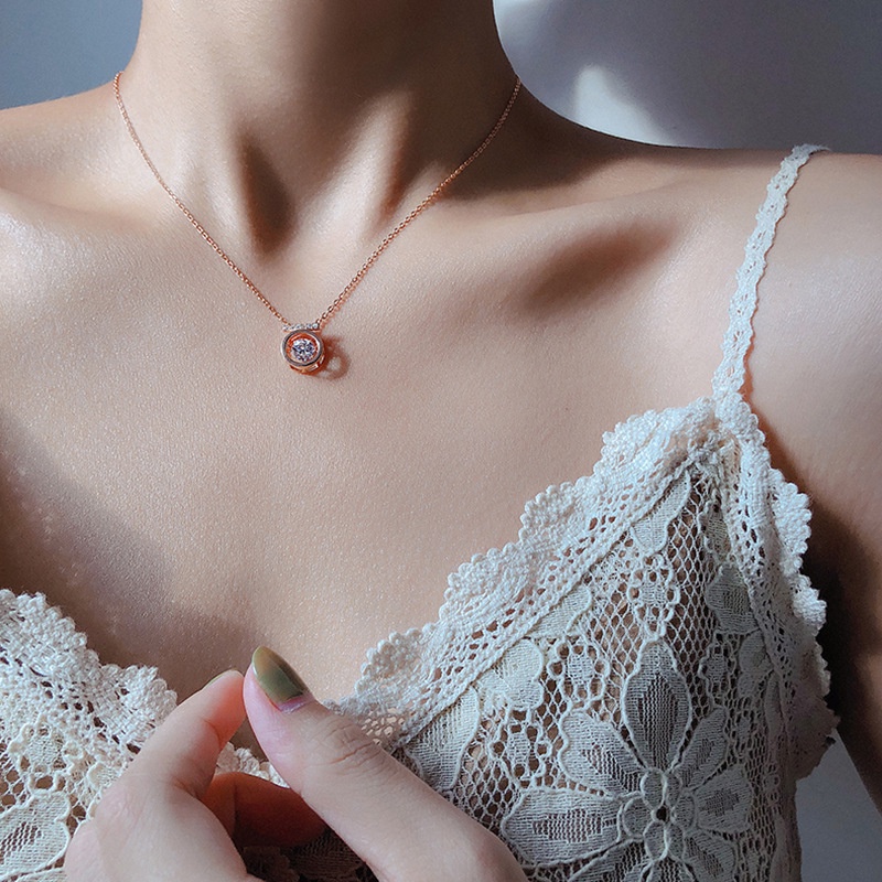 Park minying Dây Chuyền Bạc sterling Mặt Hình Nhịp Tim kim Thư Ký Cho Nữ Thiết Kế ins Netuencer Nuche Đơn Giản