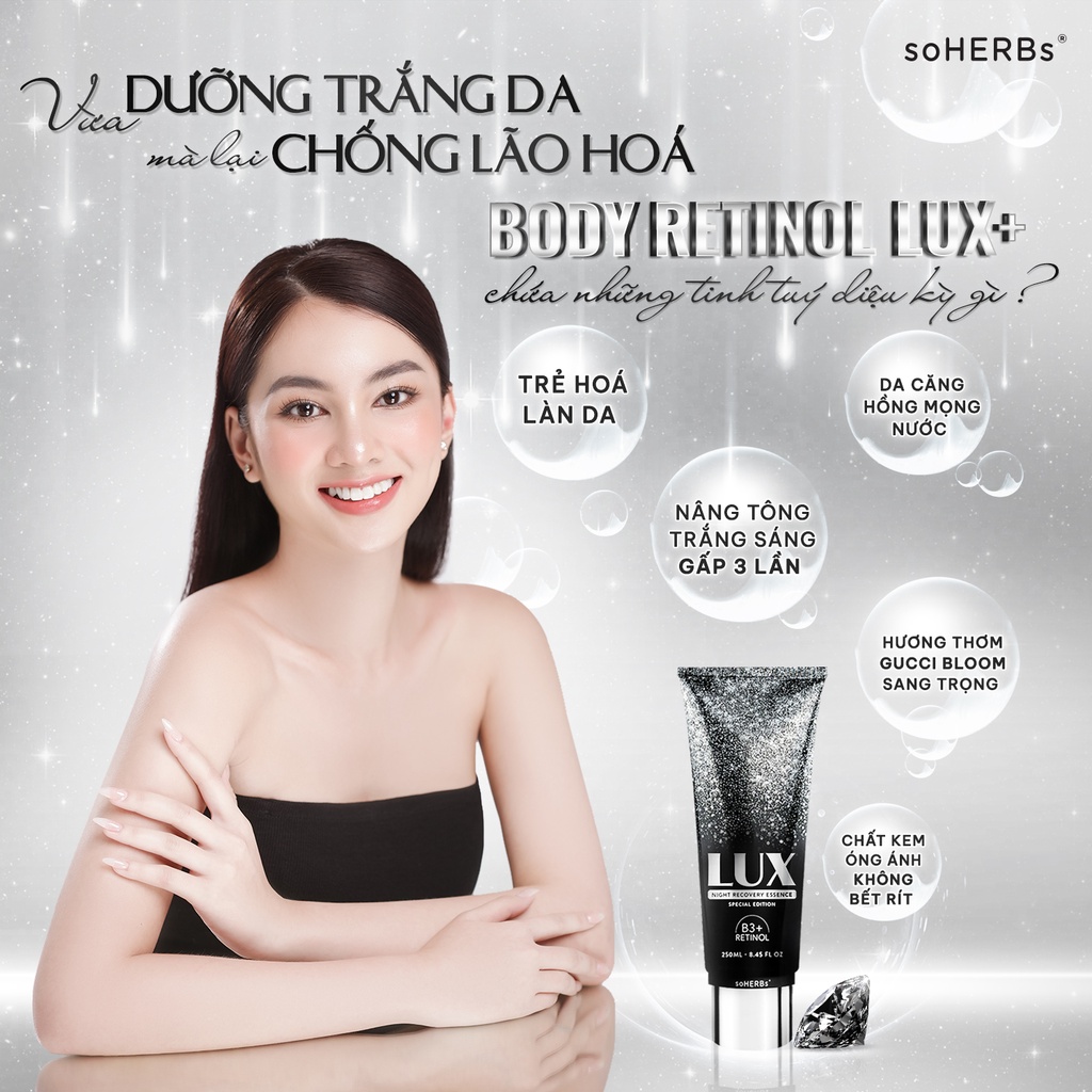 Kem Dưỡng Trắng Ban Đêm SOHERBS Lux Night Recovery Essence 250ml