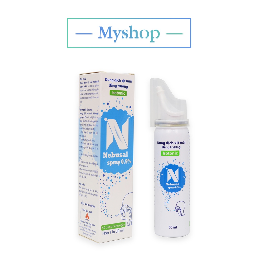 Xịt mũi vệ sinh hàng ngày Nebusal 0.9% chai 50 ml