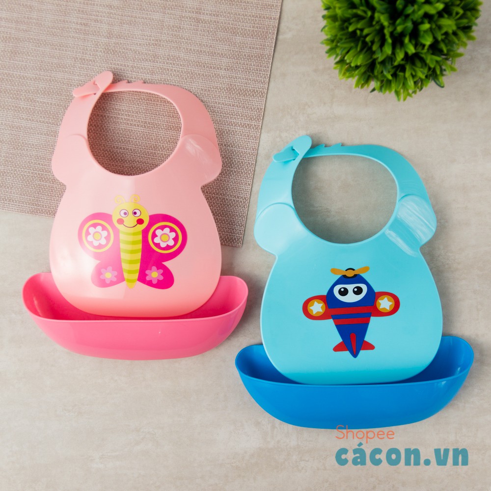 Yếm nhựa UPASS có Máng - Đủ 4 hình cute cho bé