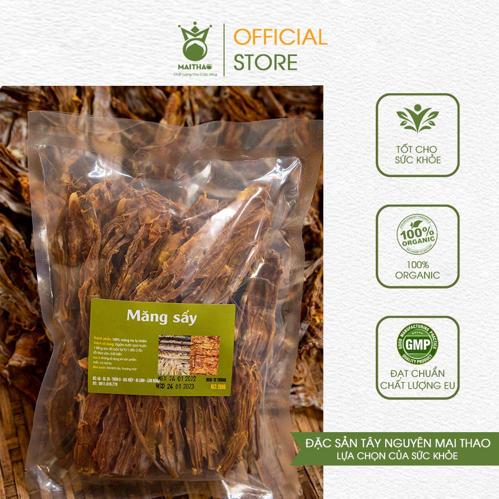 Măng tre tự nhiên sấy khô (250g) nguyên chất dai ngon không chất bảo quản (loại2)