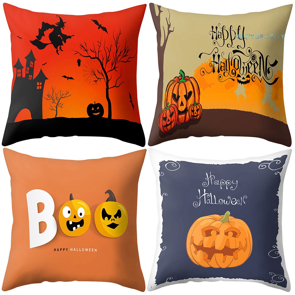 Vỏ Gối Sofa Trang Trí Chủ Đề Halloween