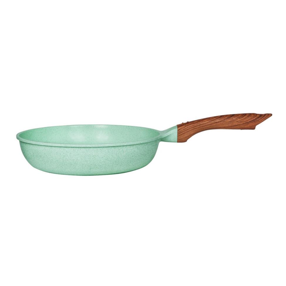 CHẢO ĐÚC MEN ĐÃ xanh ngọc greencook 20/24/26/28cm (ĐÁY TỪ)