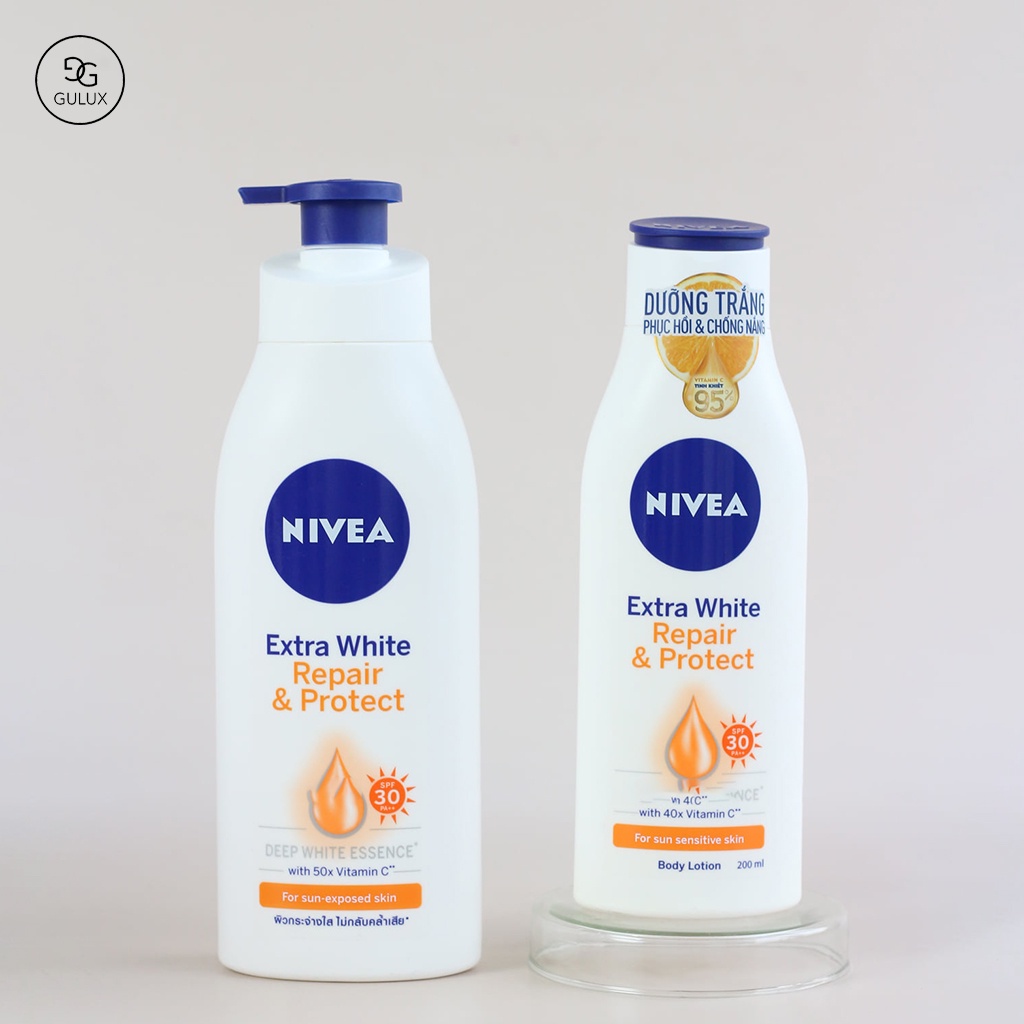 Sữa dưỡng thể dưỡng trắng Nivea Extra White Repair & Protect Body Lotion SPF30 PA++ giúp phục hồi và chống nắng