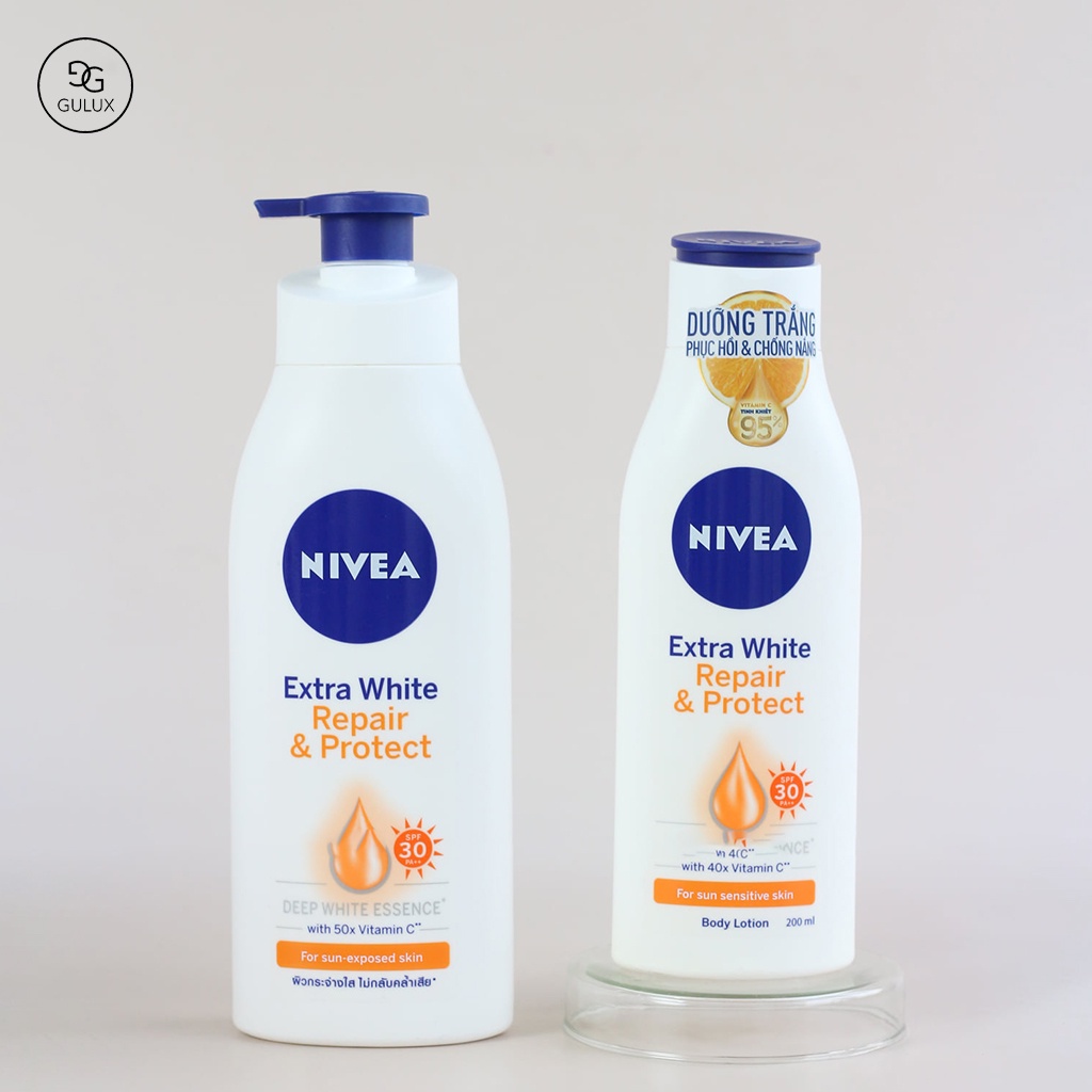 Sữa dưỡng thể dưỡng trắng Nivea Extra White Repair & Protect Body Lotion SPF30 PA++ giúp phục hồi và chống nắng