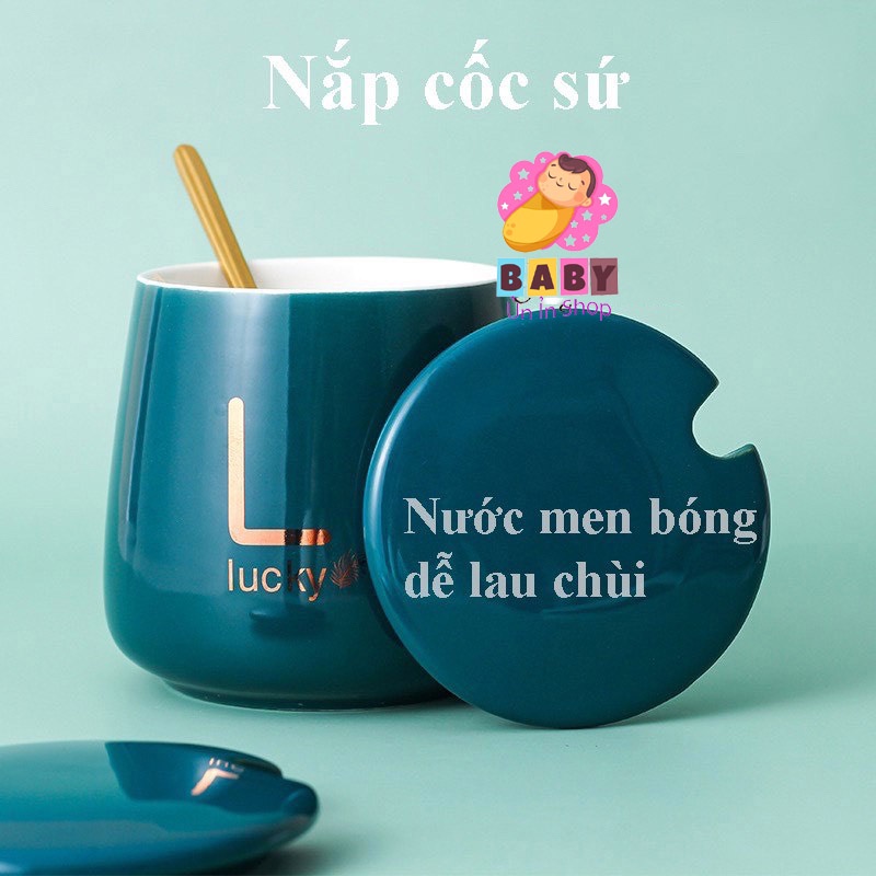 CỐC SỨ UỐNG TRÀ, CÀ PHỀ  CÓ NẮP ĐẬY, KÈM MUỖNG VÀNG. SẢN PHẨM CAO CẤP CHO DÂN CÔNG SỞ VĂN PHÒNG.