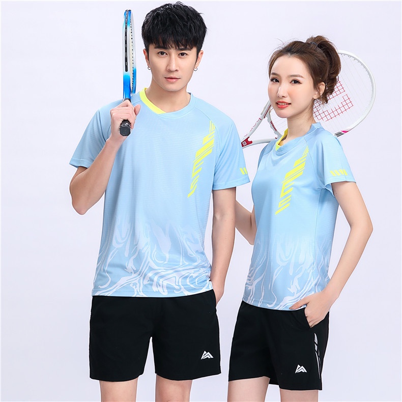 Bộ Đồ Thể Thao Tay Ngắn Thoáng Khí Nhanh Khô Thời Trang Mùa Hè Cho Nam Và Nữ