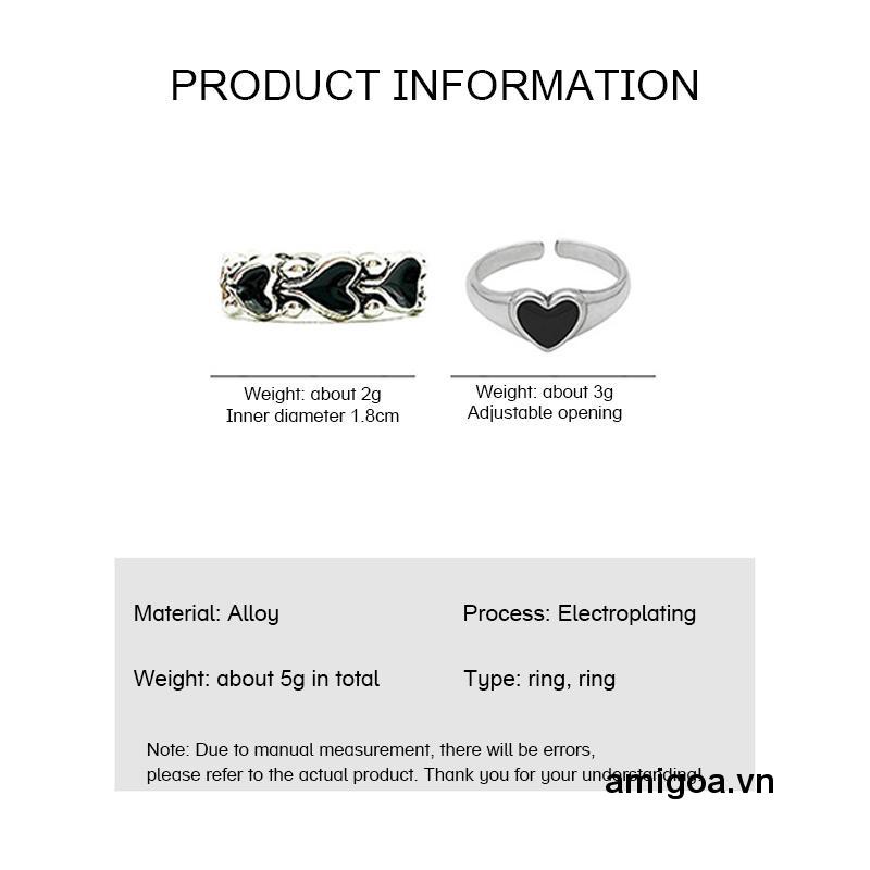 ✨✨màu bạc đơn giản mỏng khoét rỗng hình trái tim phụ kiện