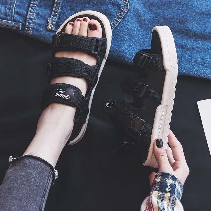 Sandal Nữ 3 quai ngang Fiting đế siêu êm kiểu dáng học sinh