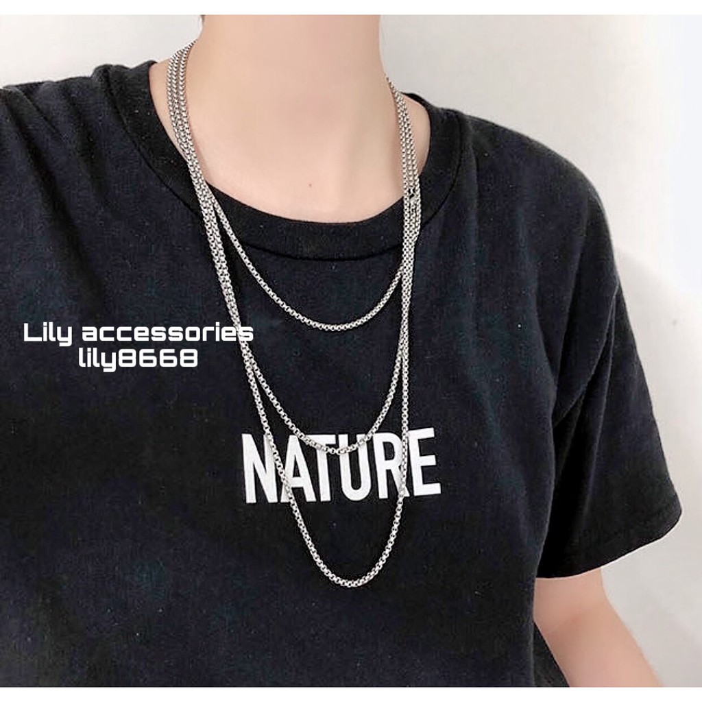 Chain Necklace dây chuyền vòng cổ titan Hip-Hop không gỉ không đen siêu bền nam nữ unisex