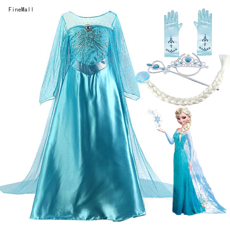 Đầm công chúa Elsa hóa trang cho bé gái 2-10 tuổi