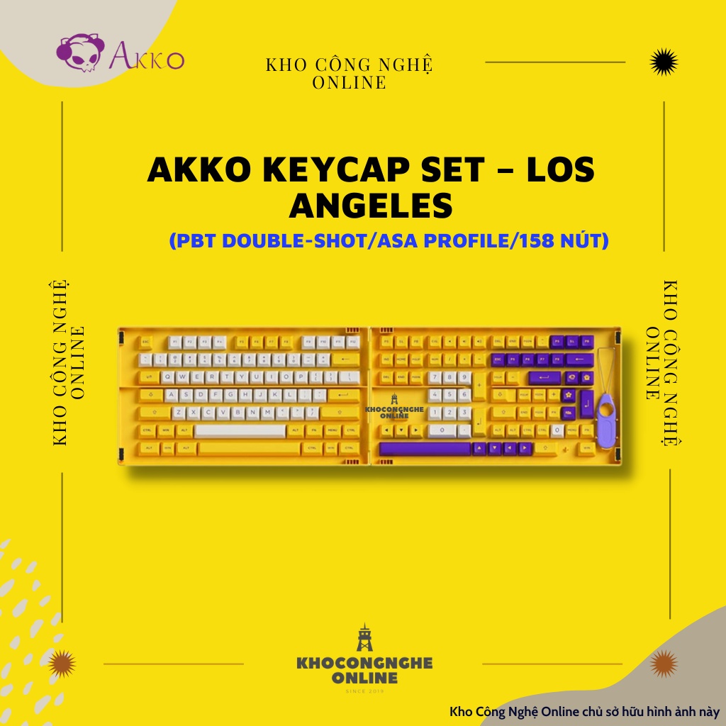 AKKO Keycap set – Los Angeles (PBT Double-Shot/ASA profile/158 nút)