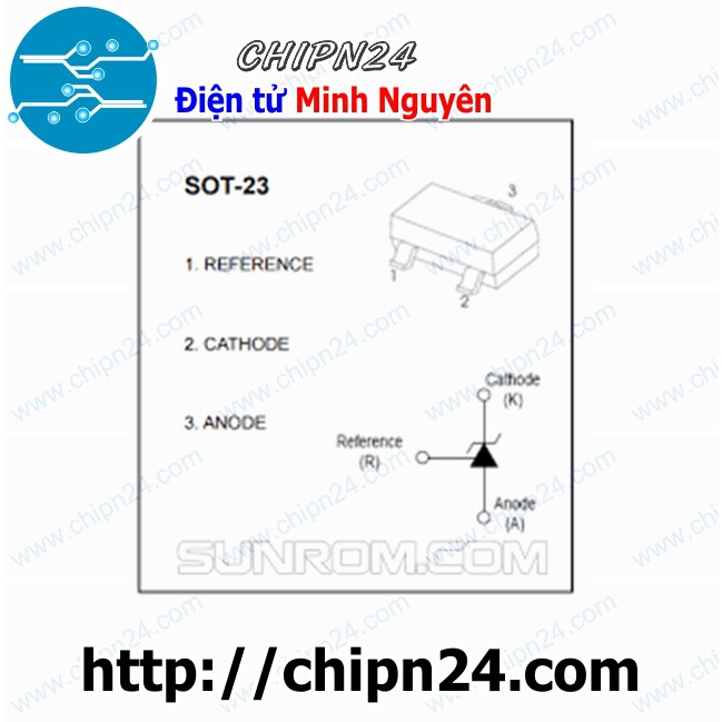 [5 CON] IC TL431 SOT-23 (SMD Dán) (CJ431 431)