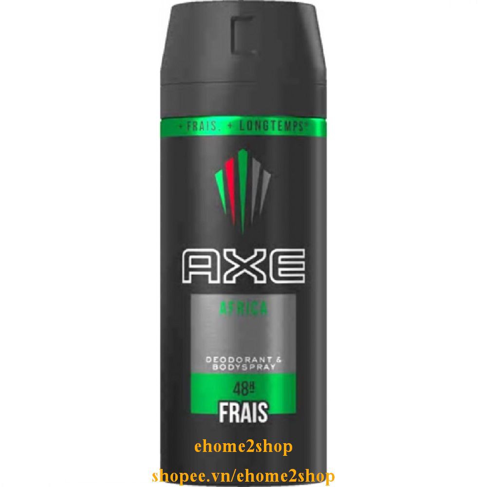 Xịt Khử Mùi Axe 150ml Africa Longer, shopee.vn/ehome2shop.