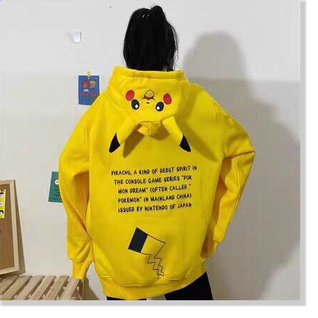 ÁO HOODIES PIKACHU NỮ SIÊU XINH SIÊU ĐÁNG YÊU FROM TO Y HÌNH LANA FASHION