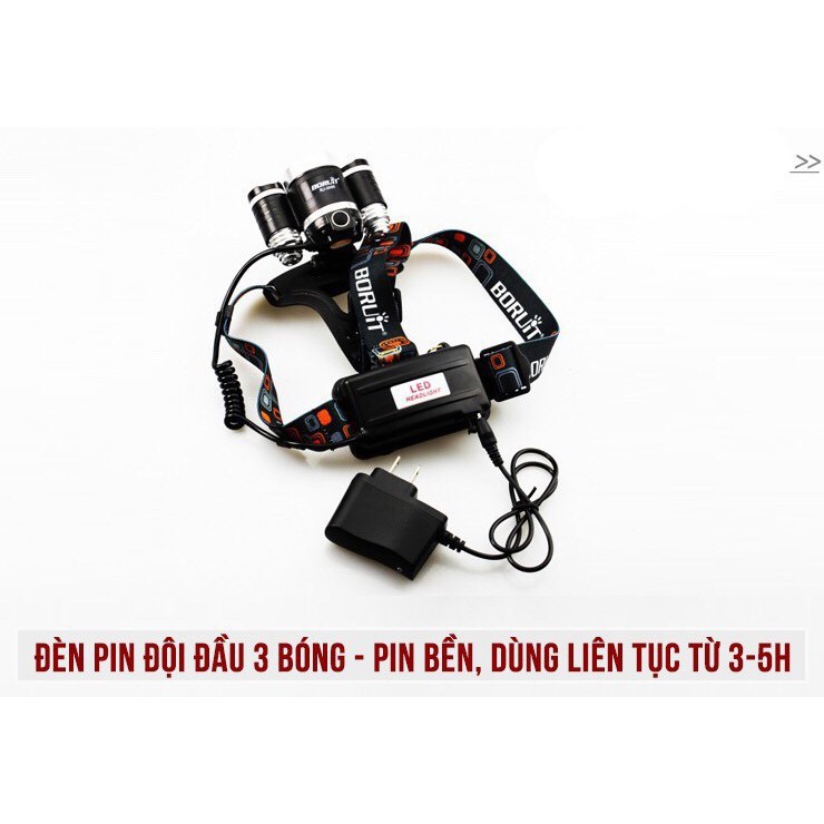 Đèn pin siêu sáng kèm sạc và 2 pin