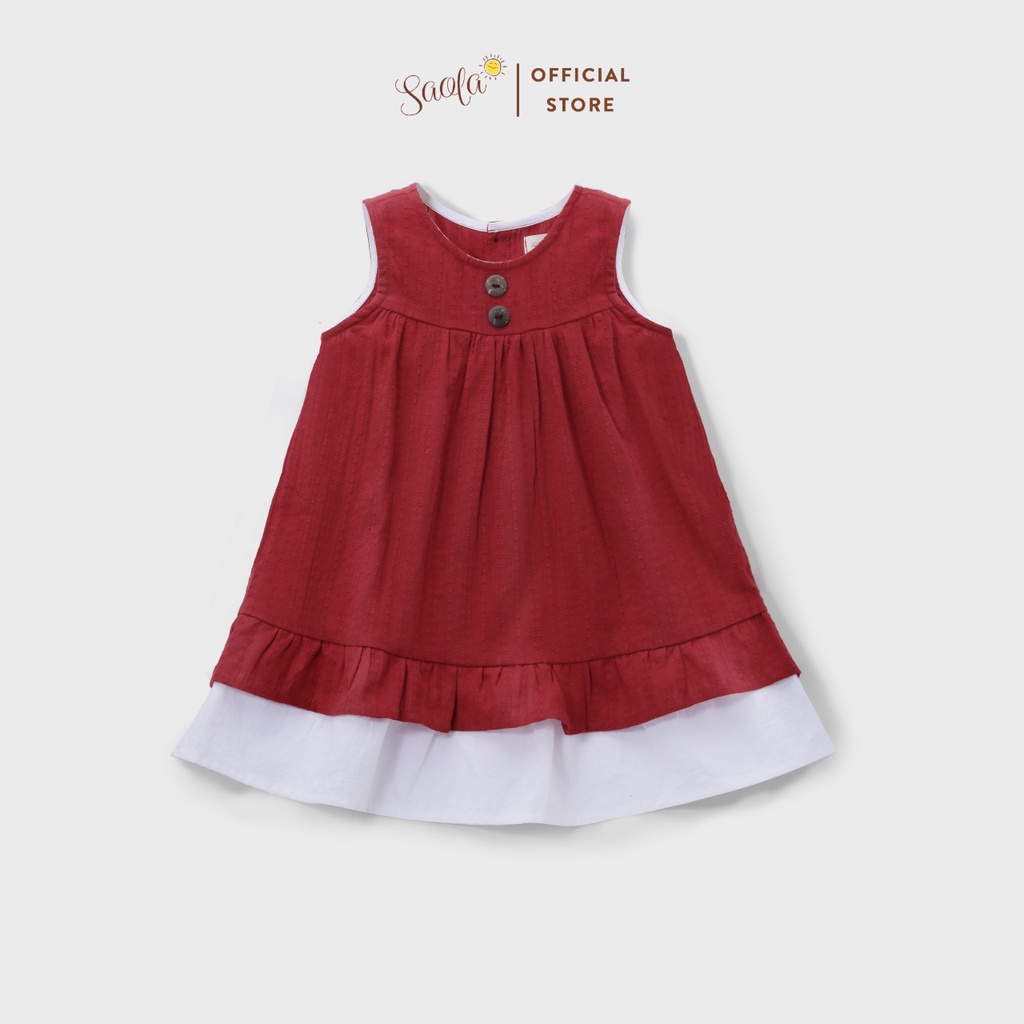 Đầm Bé Gái/ Váy Bé Gái Chất Cotton Xịn Thoáng Mát - DRC012 - SAOLA KIDS CLOTHING