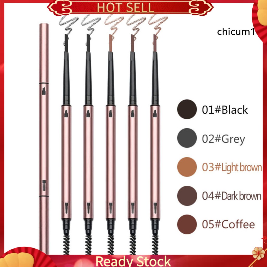 [Hàng mới về] Bút kẻ lông mày dạng xoay trang điểm kháng nước lâu trôi có đầu cọ chuốt tiện dụng