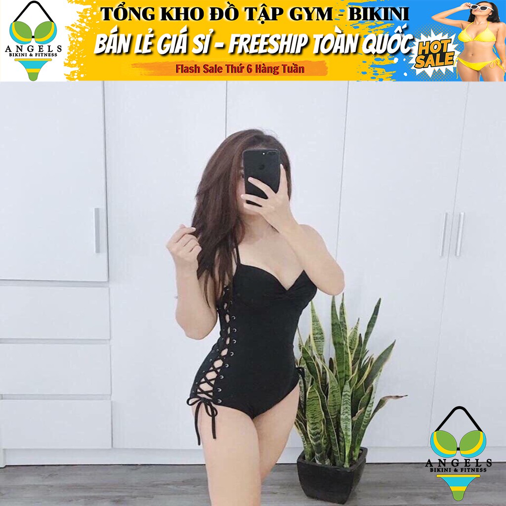 Bikini Bộ Đồ Bơi Một Mảnh Màu Đen Đỏ Rêu Sexy Mặc Đi Biển BHV013 [Miễn Phí Đổi Trả 7 Ngày] | BigBuy360 - bigbuy360.vn