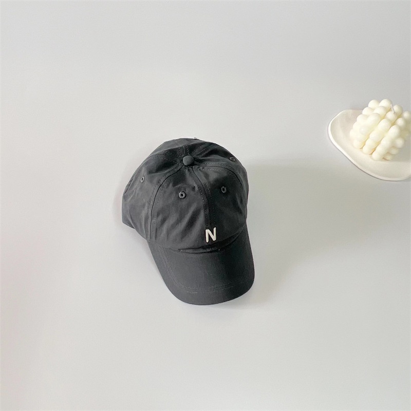 Mũ Lưỡi Trai Chống Nắng Nhanh Khô Màu Trơn In Chữ N Thiết Kế Đơn Giản Thời Trang Cho Bé