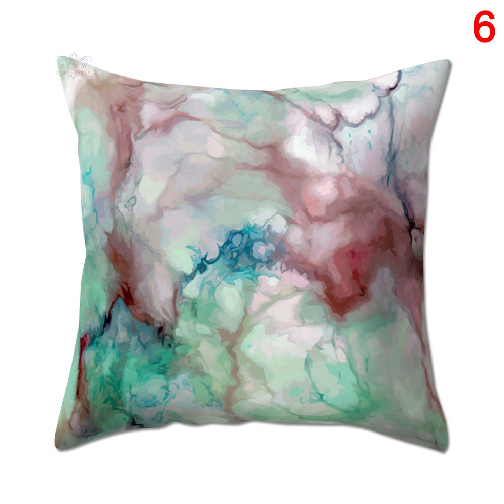 VN Áo Gối Khổ Vuông 45x45cm In Họa Tiết Đá Cẩm Thạch Trang Nhã