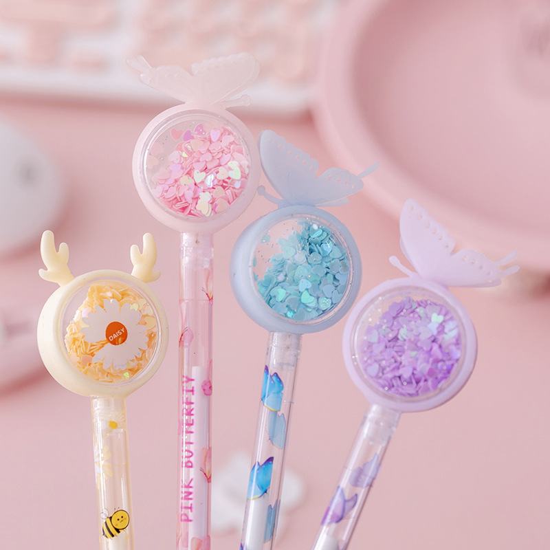 Bút Gel Kim Sa Ngòi 0.5mm Mực Đen Sáng Tạo