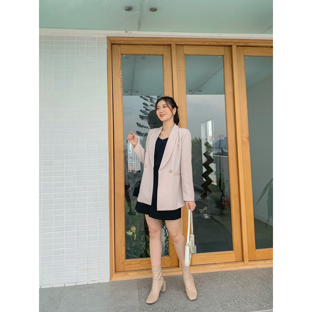 Áo khoác blazer dáng rộng màu trơn mẫu 2021 phong cách Hàn Quốc thời trang cho nữ Kcorner AV31 | BigBuy360 - bigbuy360.vn