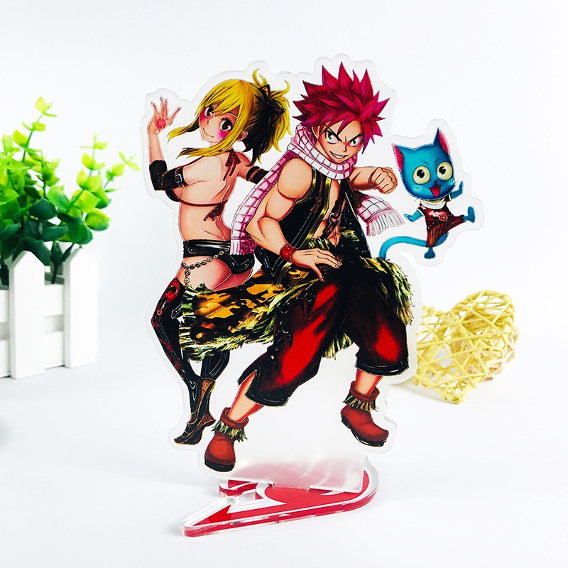 FAIRY TAIL Anime Action Figure Acrylic desktop Peripheral Creative Etherious Natsu Dragneel mold Decoration