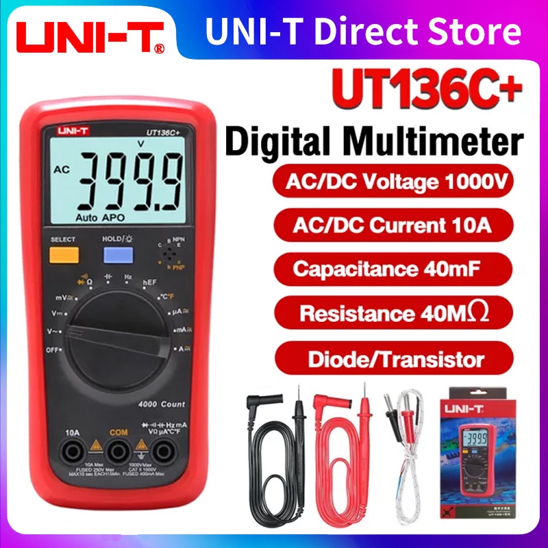 Đồng Hồ Đo Vạn Năng uni-t ut136b + / ut136c + Kỹ Thuật Số