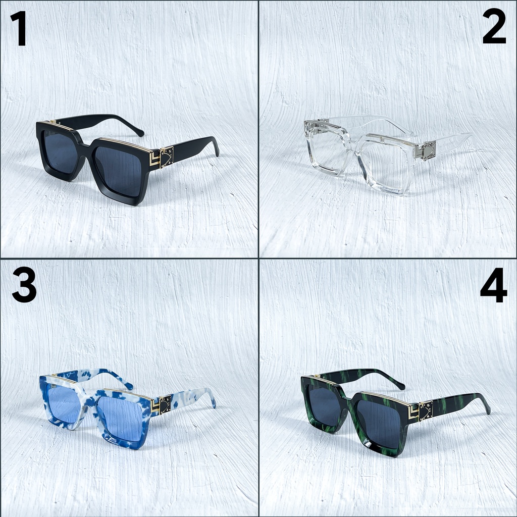 Kính mát LV gọng Chữ Nhật Millionaires Sunglasses Chống tia UV