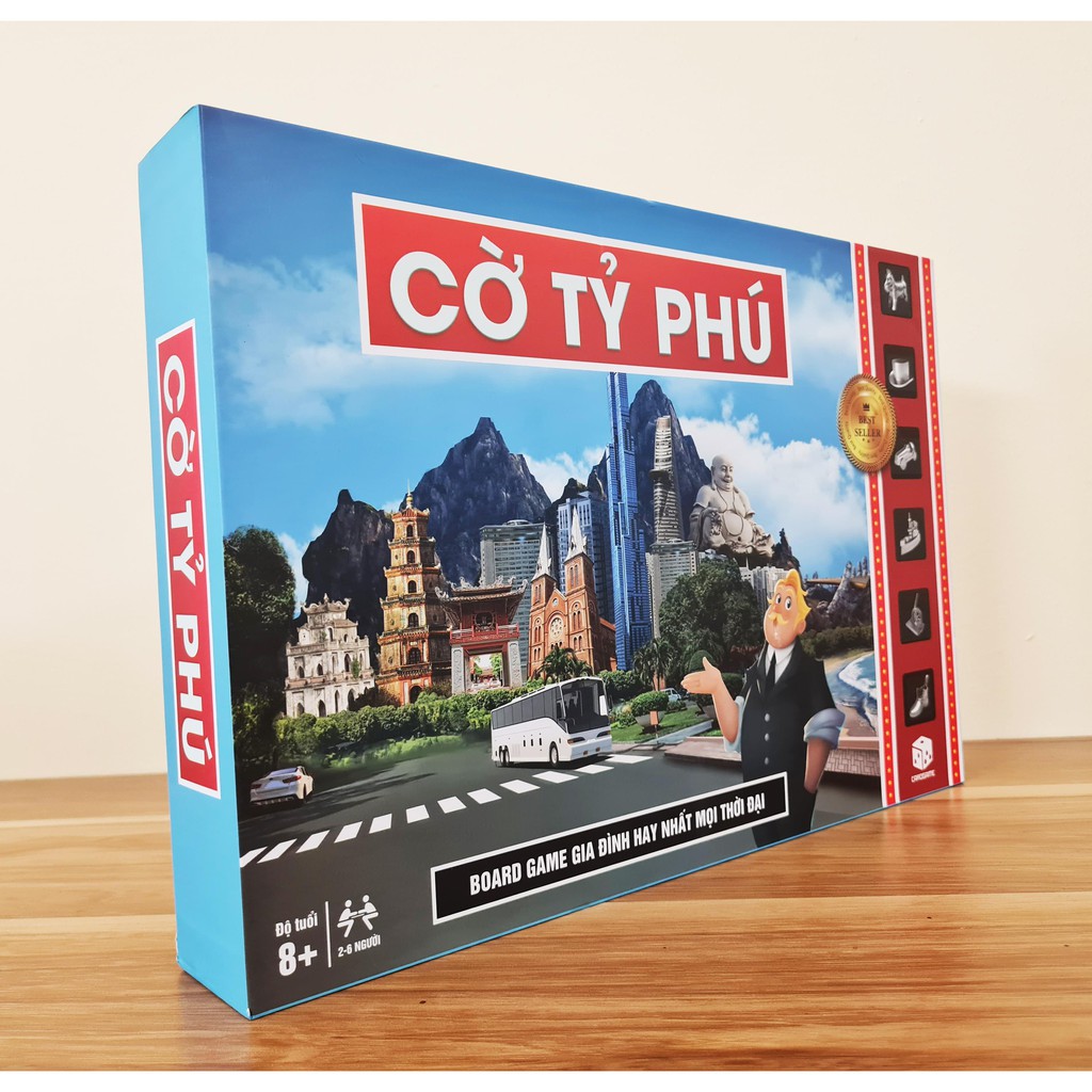 [COMBO 2 IN 1] Board game cho 7 người Cờ tỷ phú Monopoly Việt hóa + Bộ thẻ bài Bang game bắn súng nhập vai hay nhất