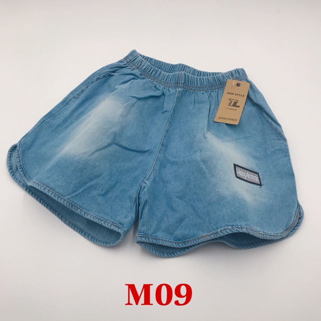 Quần short bò nữ cạp chun mã M09, M10, M11