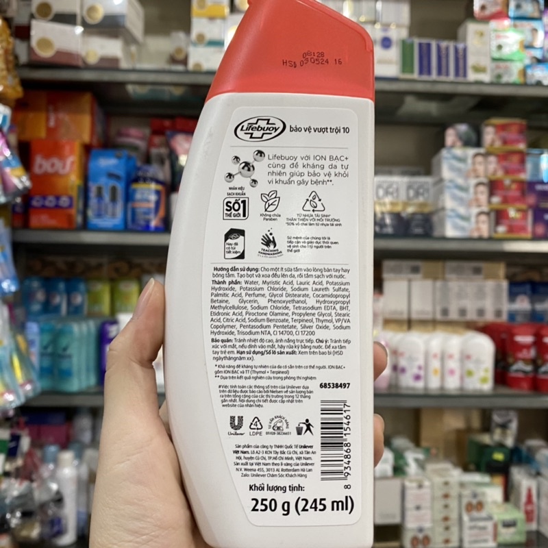Sữa tắm Lifebuoy bảo vệ vượt trội 250g