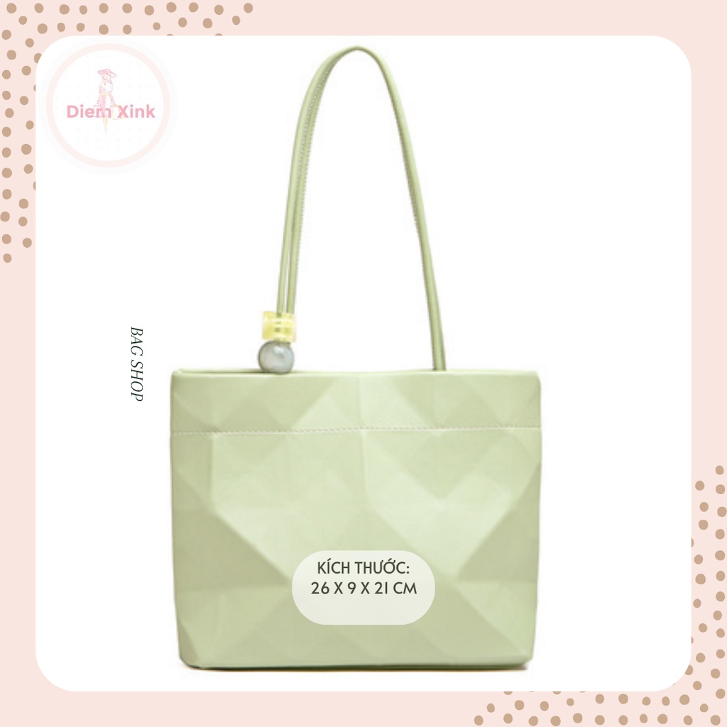 Túi xách nữ Túi tote đeo vai đi học đi chơi hình khối  kim cương- Diem Store- T048-30