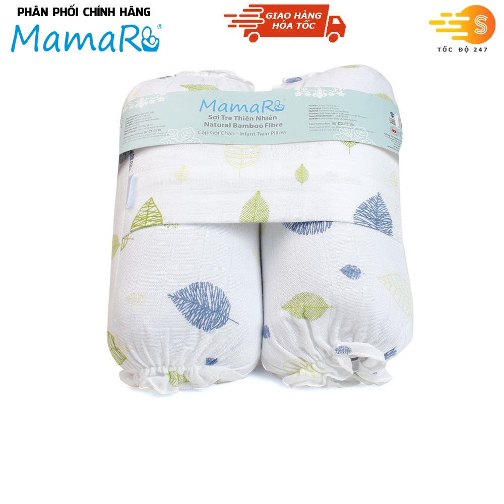 Gối chặn vải sợi tre cho bé hút ẩm tốt Mamaru MA-GOI01
