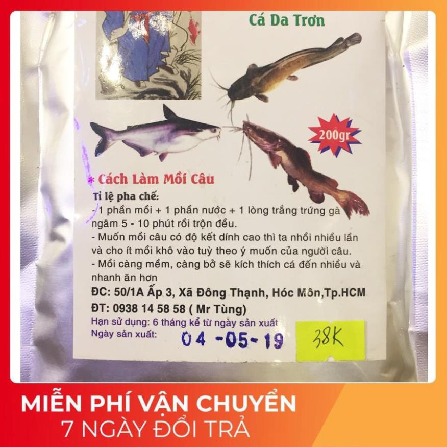 Mồi câu cá da trơn Khương Tử Nha - Mồi câu cá tra sông, cá tra hồ dịch vụ, cá trê, cá lăng nhạy nhất