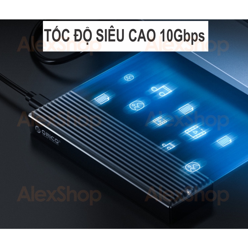 [ORICO] BOX Đựng Ổ Cứng SSD M2. NVME 10Gbps Cổng TypeC Hỗ Trợ Tối Đa 2TB