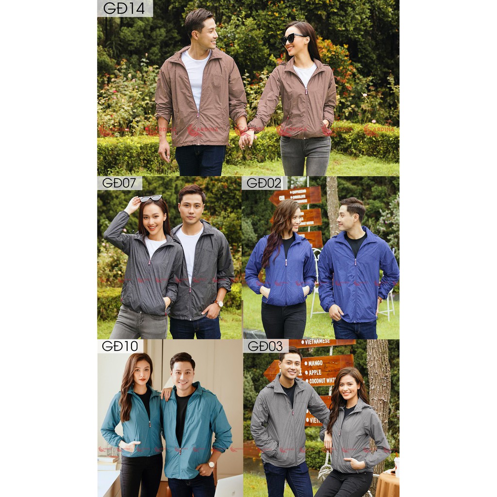 Áo gió đôi Nam Nữ Cardina THỜI TRANG CHÍNH HÃNG Nhật Bản, Cản gió, giữ ấm, Siêu phẩm cao cấp chống thấm nước