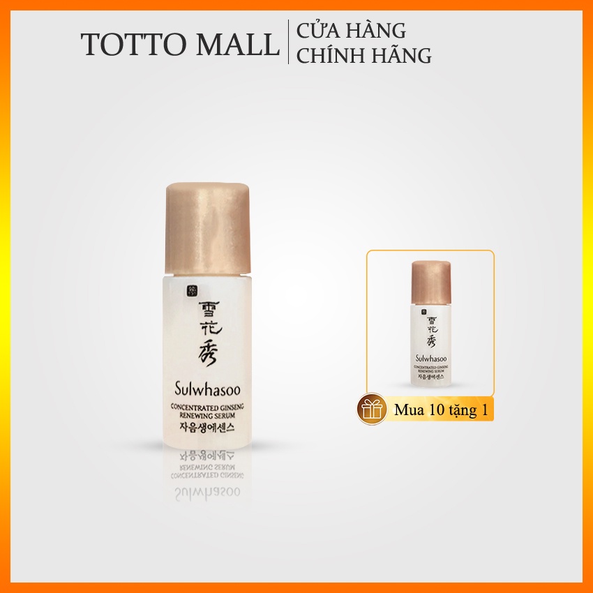 [4ml] Tinh chất serum nhân sâm Sulwhasoo Concentrated Ginseng Renewing Serum 4ml - Tinh chất nhân sâm Sulwhasoo