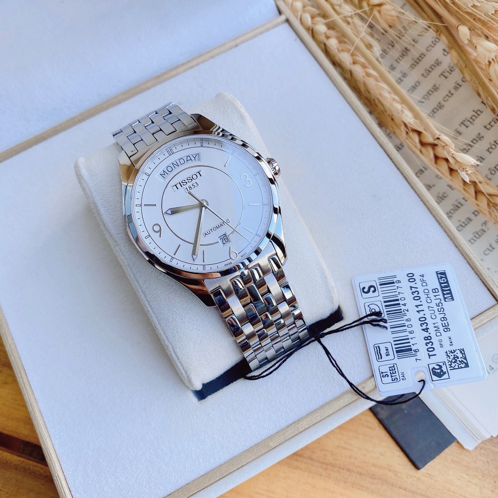 Đồng hồ nam chính hãng Tissot T038.430.11.037.00 - Máy cơ tự động - Kính sapphire