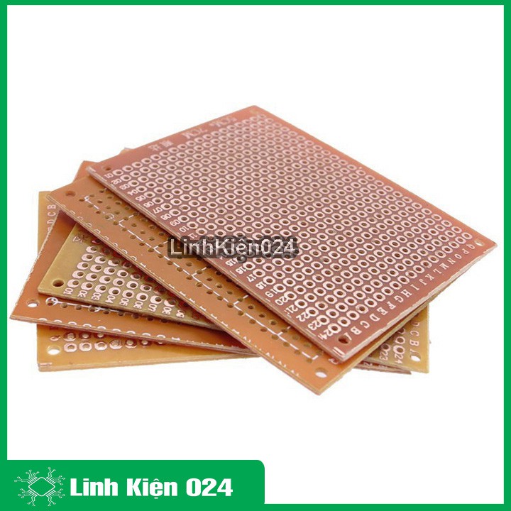 Phíp Đồng Lỗ - Bảng Mạch Đục Lỗ Sẵn PCB Nâu Kích Thước 5x7cm