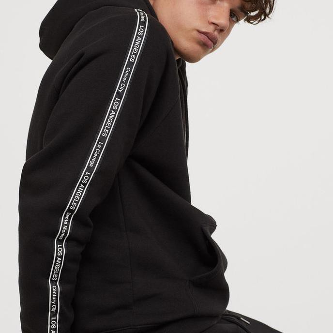 Áo Hoodie Màu Đen Thêu Hình Bàn Tay Cheat 0512 Los Angeles H & M Hnm