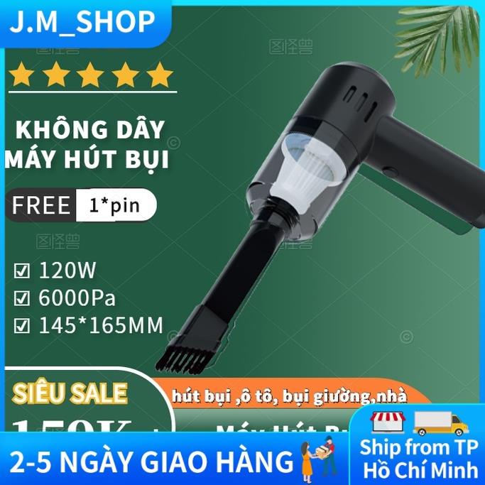 MÁY HÚT BỤI CẦM TAY KHÔNG DÂY SIÊU MINI HÚT CỰC MẠNH 6000PA - 120W, NHỎ GỌN
