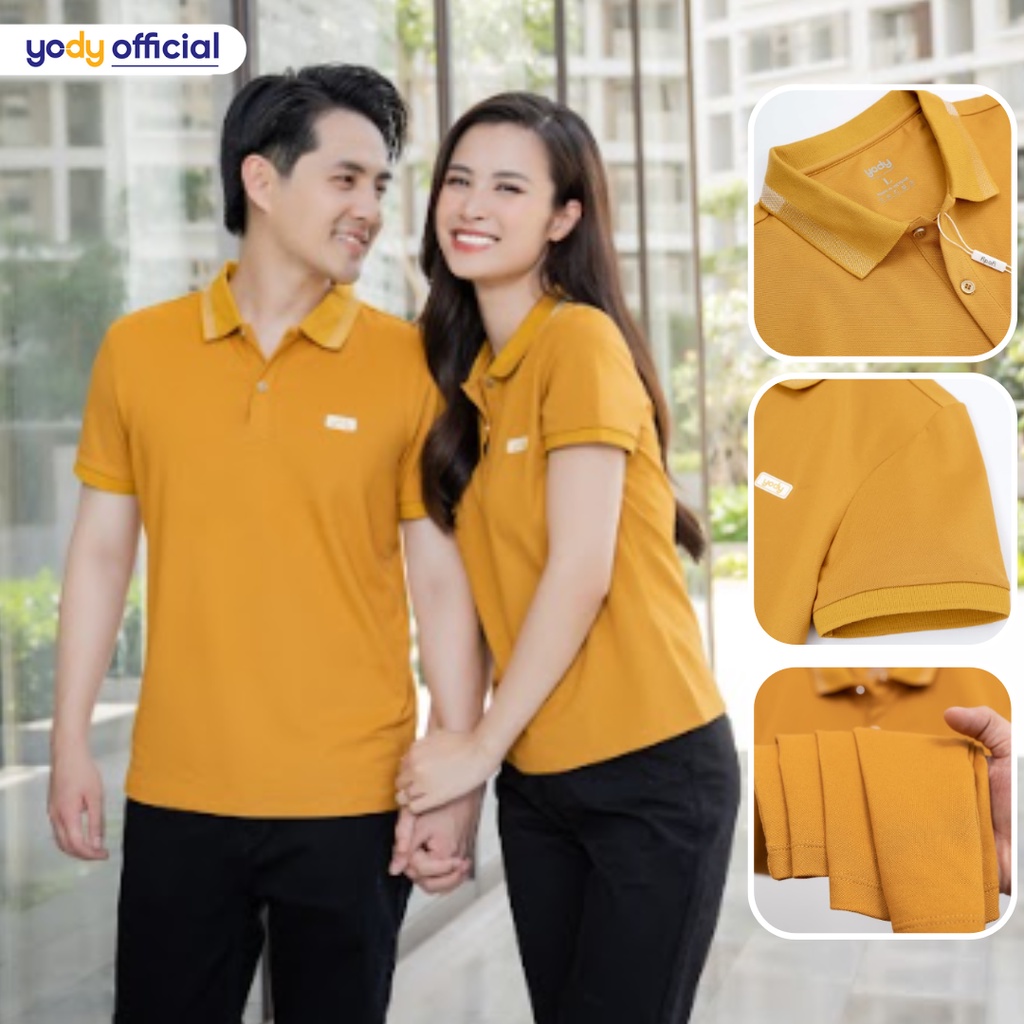 Áo polo nam YODY vải mắt chim mềm mại thấm hút mồ hôi MMC2 APM3299