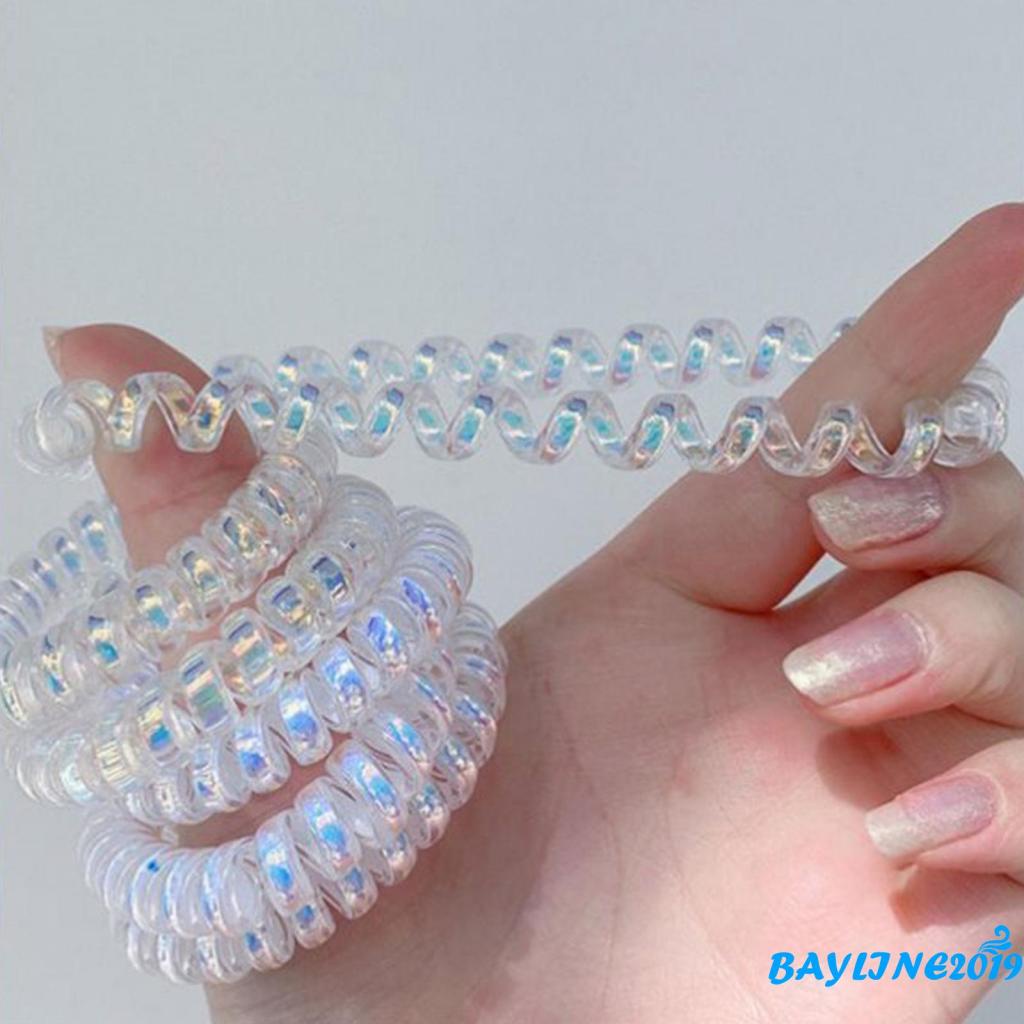 Dây buộc tóc hình dây điện thoại bàn bằng nhựa cho nữ