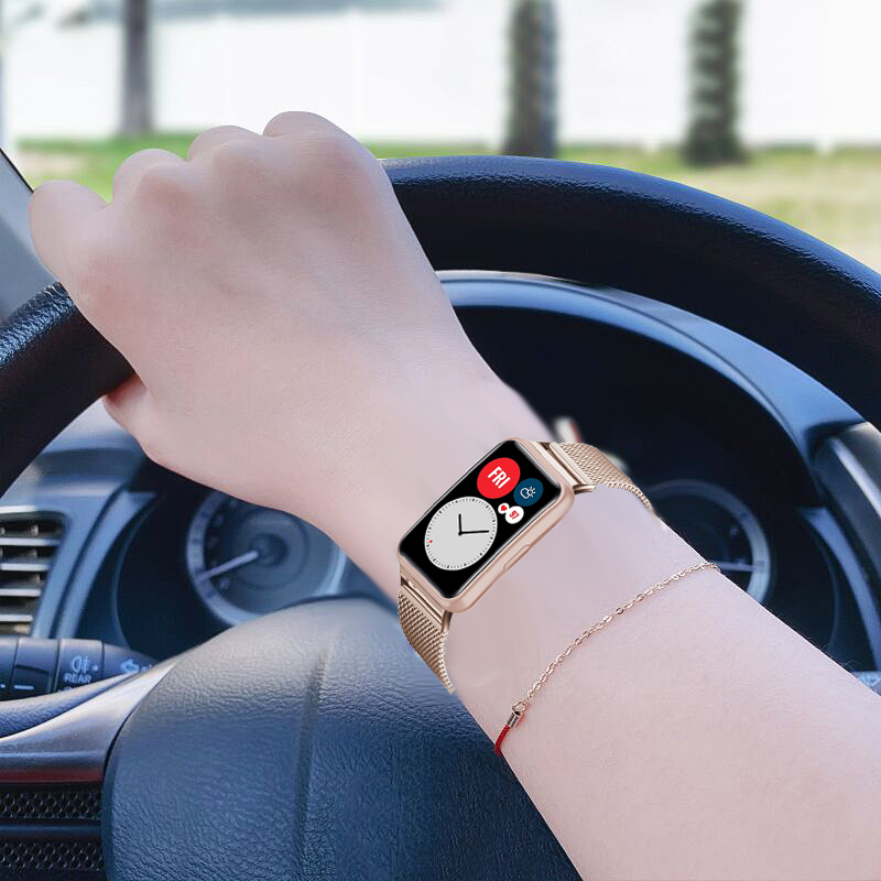 Dây đeo Inox Milanese dành cho đồng hồ thông minh Huawei Watch Fit strap