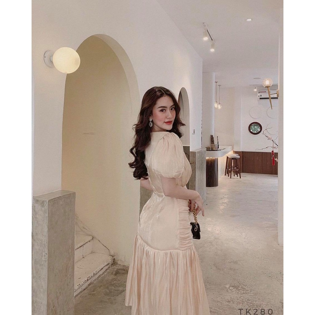 (SHIP 24H) Đầm Nhún Bóng Kiếng Dự Tiệc Siêu Sang | BigBuy360 - bigbuy360.vn