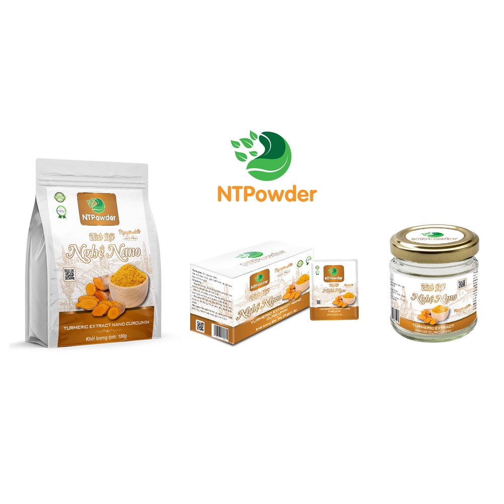 Tinh Bột Nghệ Nano sấy lạnh nguyên chất NTPOWDER 100g / 60g / 50g tùy chọn - Nhất Tín Food