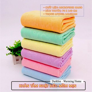 Khăn Tắm Lớn Hàn Quốc Khổ 70x140cm Siêu Mềm Mịn Full Màu Sắc
