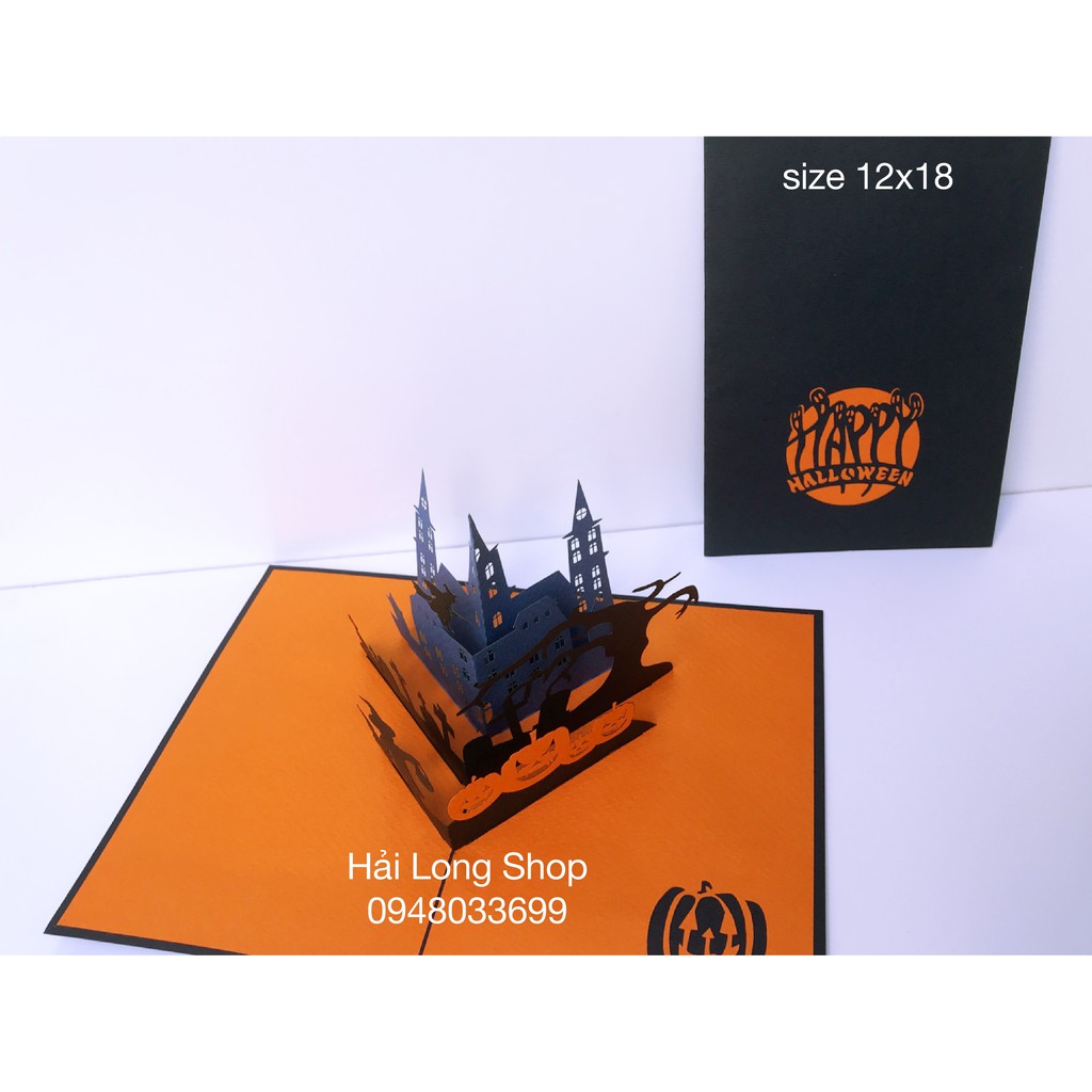 Halloween 2 - Lâu Đài -  Thiệp 3D